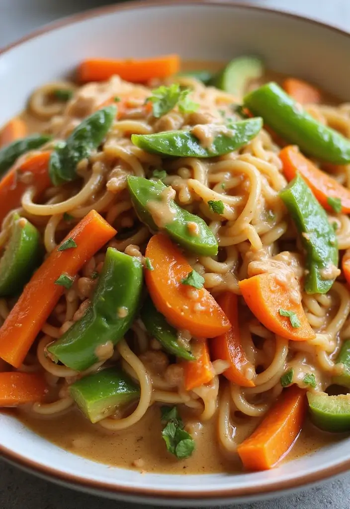 30 Easy Ramen Stir Fry Recipes You’ll Want to Make Again 36 30 Easy Ramen Stir Fry Recipes You’ll Want to Make Again - 6. Thai Peanut Ramen Stir Fry