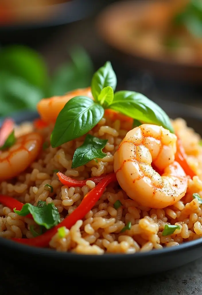 30 Easy Shrimp Fried Rice Stir Fry Recipes for Busy Weeknights 147 30 Easy Shrimp Fried Rice Stir Fry Recipes for Busy Weeknights - 23. Thai Basil Shrimp Fried Rice