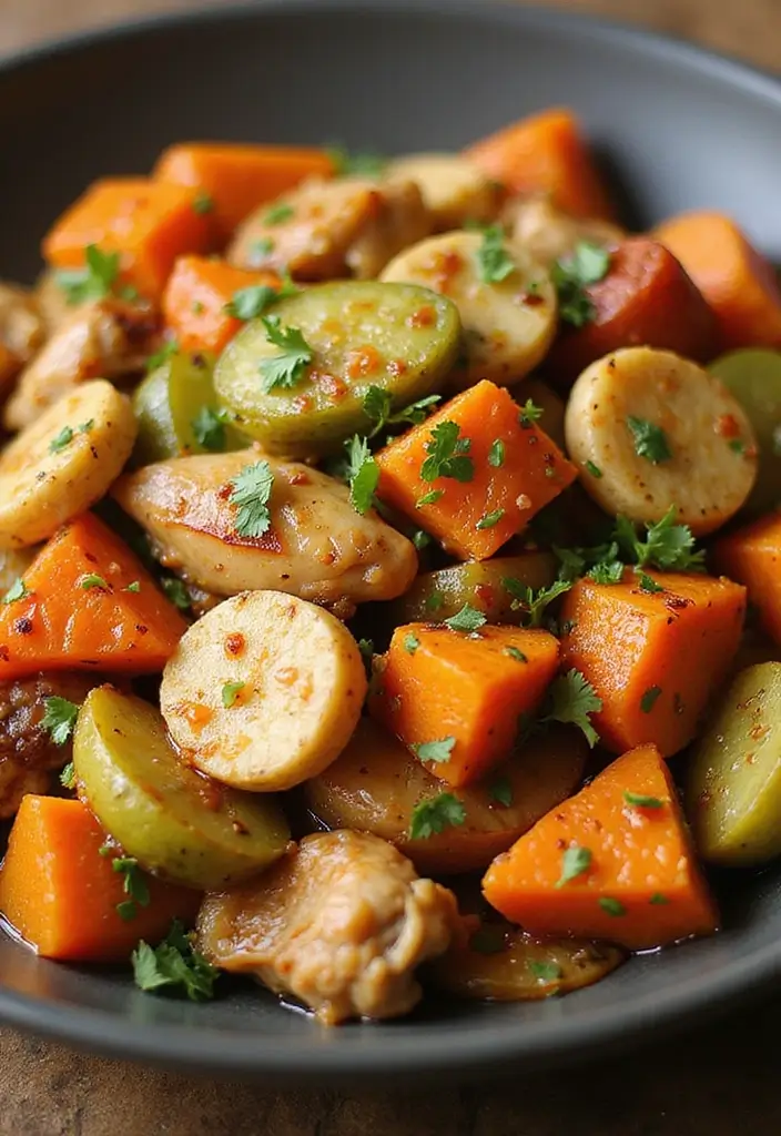 30+ Garlic Chicken Stir Fry Recipes Packed with Aroma 146 30+ Garlic Chicken Stir Fry Recipes Packed with Aroma - 22. Garlic Chicken and Sweet Potato Stir Fry