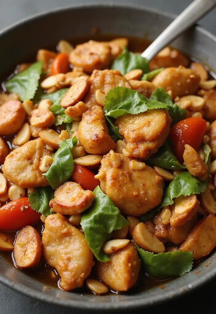 30+ Garlic Chicken Stir Fry Recipes Packed with Aroma 153 30+ Garlic Chicken Stir Fry Recipes Packed with Aroma - 23. Garlic Chicken with Peanuts Stir Fry
