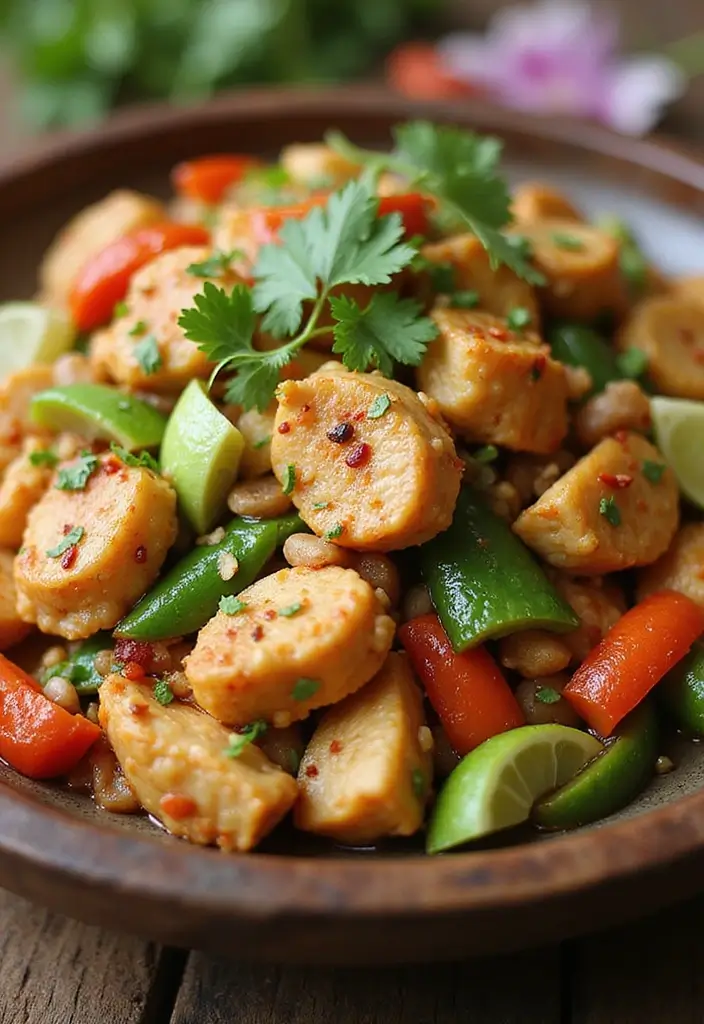30+ Garlic Chicken Stir Fry Recipes Packed with Aroma 50 30+ Garlic Chicken Stir Fry Recipes Packed with Aroma - 8. Thai Garlic Chicken Stir Fry