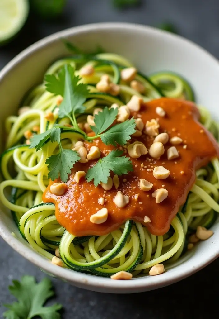 30 Healthy Noodle Stir Fry Recipes for Guilt-Free Eating 1 30 Healthy Noodle Stir Fry Recipes for Guilt-Free Eating - 1. Zucchini Noodles with Spicy Peanut Sauce