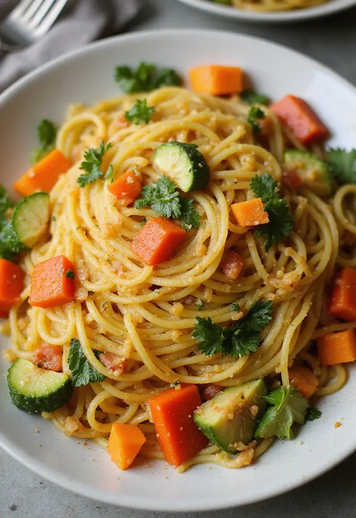 30 Healthy Noodle Stir Fry Recipes for Guilt-Free Eating 67 30 Healthy Noodle Stir Fry Recipes for Guilt-Free Eating - 11. Spaghetti Squash Noodle Stir Fry