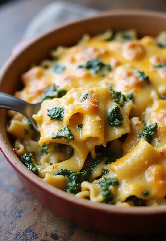 30 Healthy Noodle Stir Fry Recipes for Guilt-Free Eating 146 30 Healthy Noodle Stir Fry Recipes for Guilt-Free Eating - 24. Cheesy Noodle Bake with Spinach