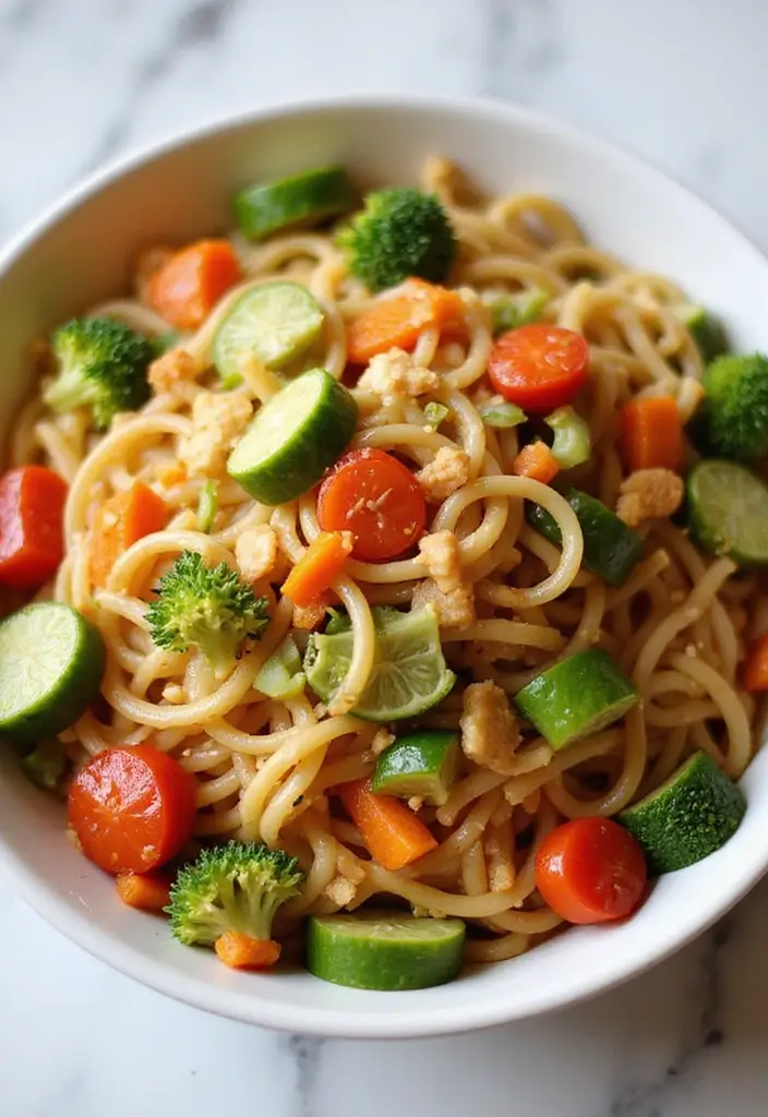 30+ Irresistible Noodle Stir Fry Recipes to Try Tonight 130 30+ Irresistible Noodle Stir Fry Recipes to Try Tonight - 20. Rainbow Vegetable Noodles
