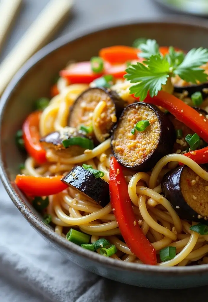 30+ Irresistible Noodle Stir Fry Recipes to Try Tonight 172 30+ Irresistible Noodle Stir Fry Recipes to Try Tonight - 26. Eggplant Noodle Stir Fry