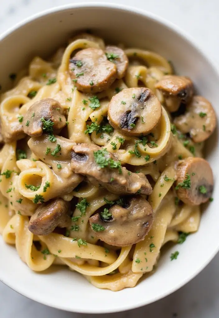 30+ Mushroom Stir Fry Recipes with Earthy and Rich Flavors 69 30+ Mushroom Stir Fry Recipes with Earthy and Rich Flavors - 11. Vegan Mushroom Stroganoff Stir Fry
