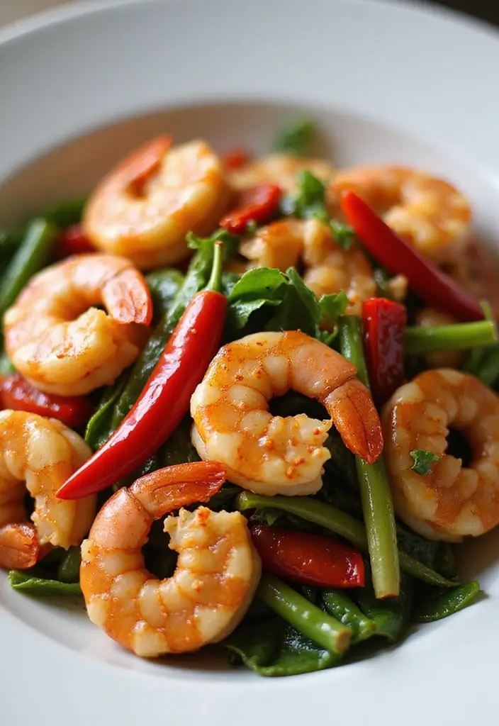 30+ Spicy Shrimp Stir Fry Recipes for Seafood Lovers 1 30+ Spicy Shrimp Stir Fry Recipes for Seafood Lovers - 1. Garlic Chili Shrimp Stir Fry
