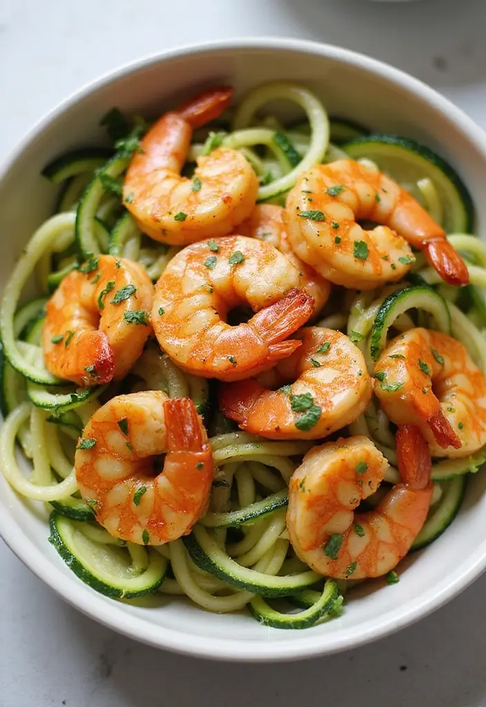 30+ Spicy Shrimp Stir Fry Recipes for Seafood Lovers 76 30+ Spicy Shrimp Stir Fry Recipes for Seafood Lovers - 12. Spicy Garlic Shrimp with Zoodles