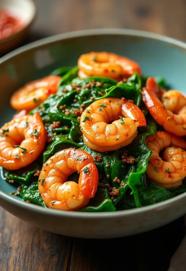30+ Spicy Shrimp Stir Fry Recipes for Seafood Lovers 123 30+ Spicy Shrimp Stir Fry Recipes for Seafood Lovers - 19. Spicy Shrimp and Spinach Stir Fry