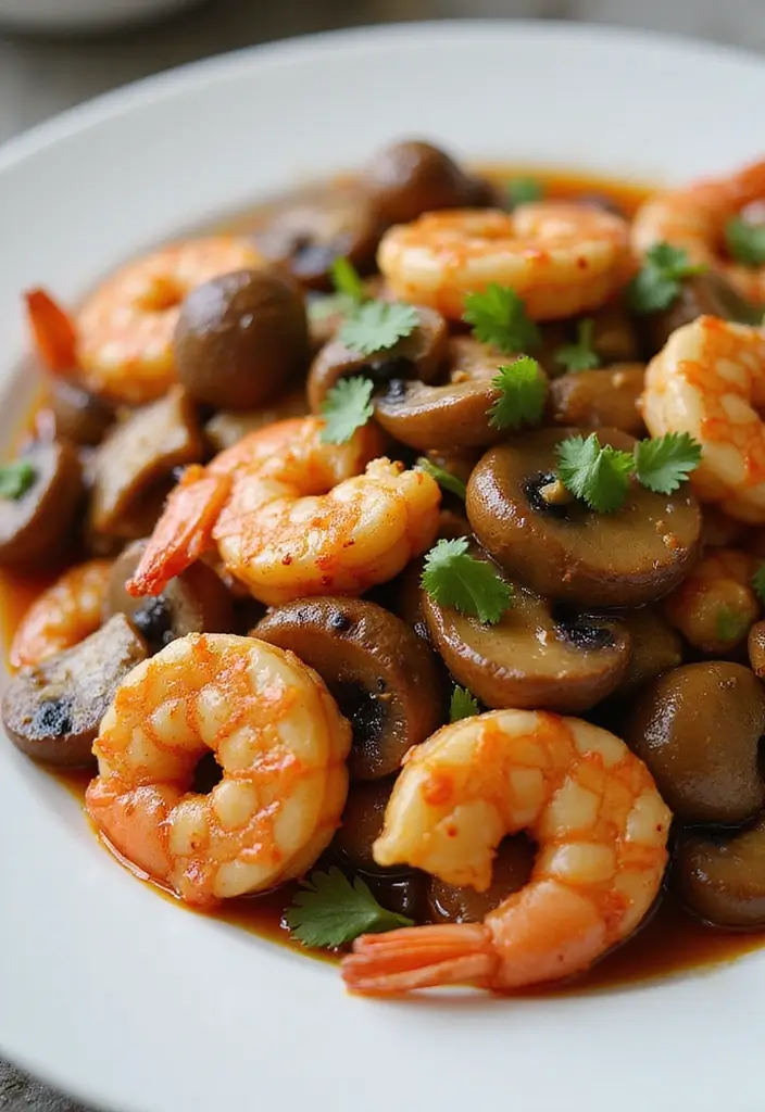 30+ Spicy Shrimp Stir Fry Recipes for Seafood Lovers 130 30+ Spicy Shrimp Stir Fry Recipes for Seafood Lovers - 20. Spicy Shrimp and Mushroom Stir Fry