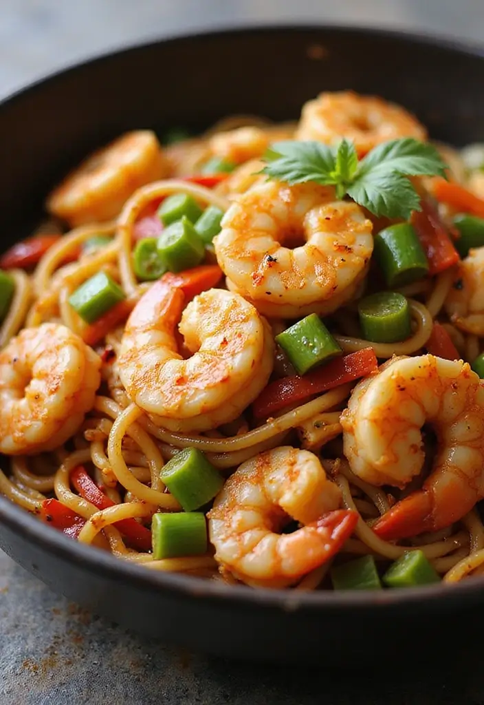 30+ Spicy Shrimp Stir Fry Recipes for Seafood Lovers 137 30+ Spicy Shrimp Stir Fry Recipes for Seafood Lovers - 21. Spicy Shrimp and Noodle Stir Fry