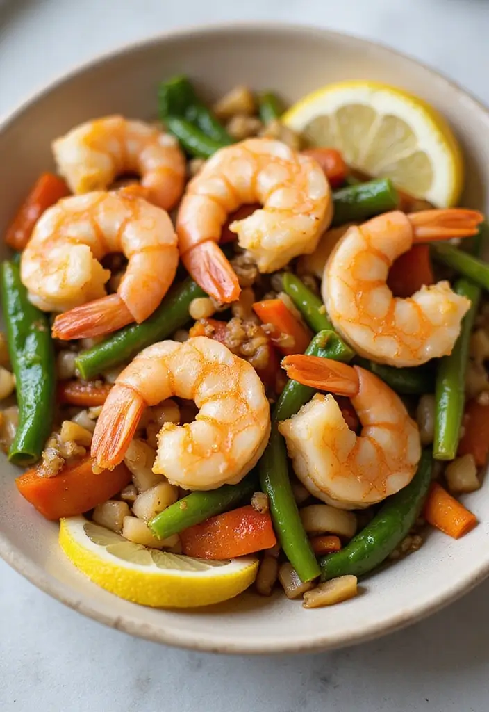 30+ Spicy Shrimp Stir Fry Recipes for Seafood Lovers 22 30+ Spicy Shrimp Stir Fry Recipes for Seafood Lovers - 4. Lemon Ginger Shrimp Stir Fry