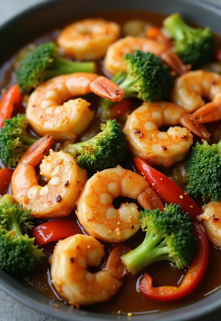 30+ Spicy Shrimp Stir Fry Recipes for Seafood Lovers 34 30+ Spicy Shrimp Stir Fry Recipes for Seafood Lovers - 6. Honey Garlic Shrimp Stir Fry