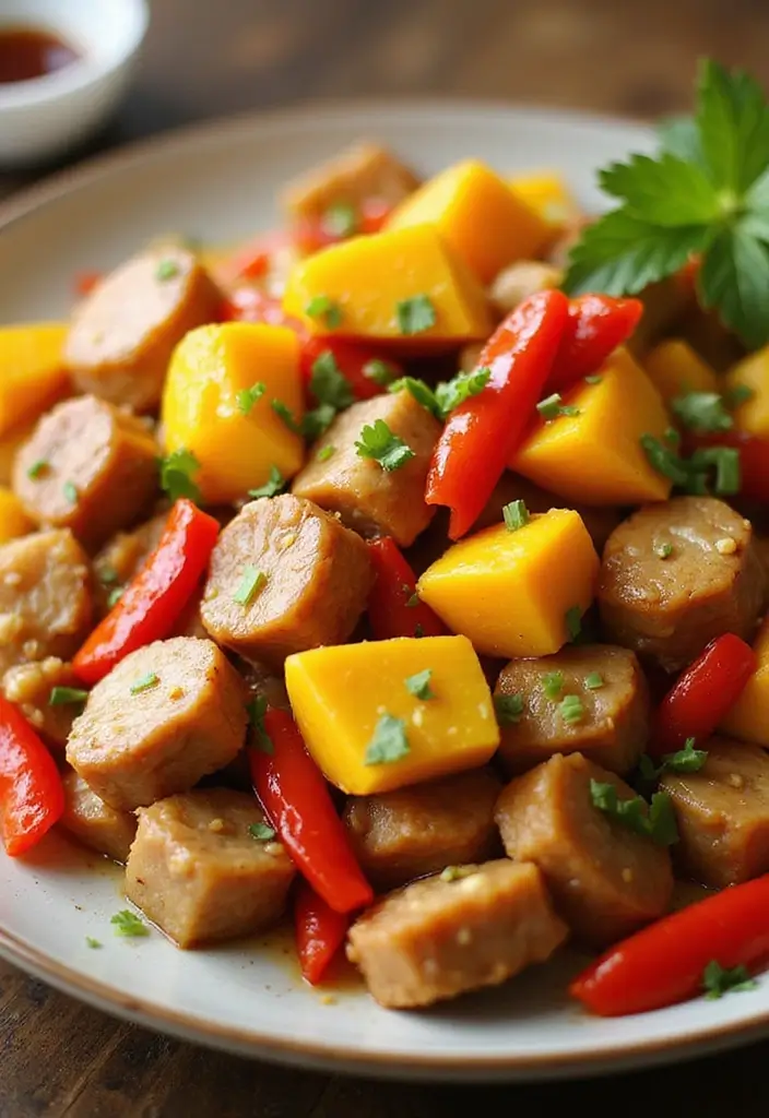 30 Thai Pork Stir Fry Recipes Full of Flavor 64 30 Thai Pork Stir Fry Recipes Full of Flavor - 10. Thai Mango Pork Stir Fry