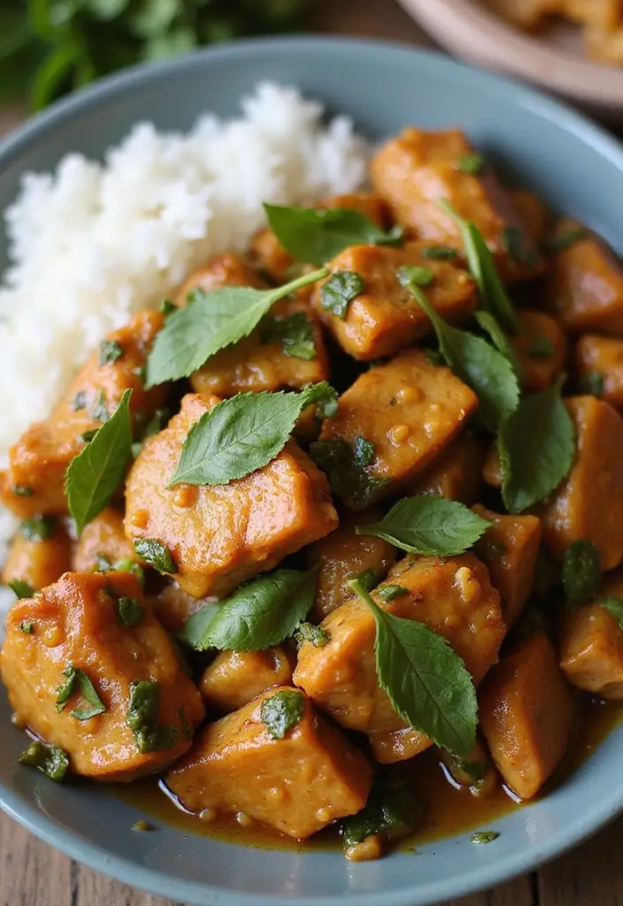 30 Thai Pork Stir Fry Recipes Full of Flavor 71 30 Thai Pork Stir Fry Recipes Full of Flavor - 11. Thai Curry Leaf Pork Stir Fry
