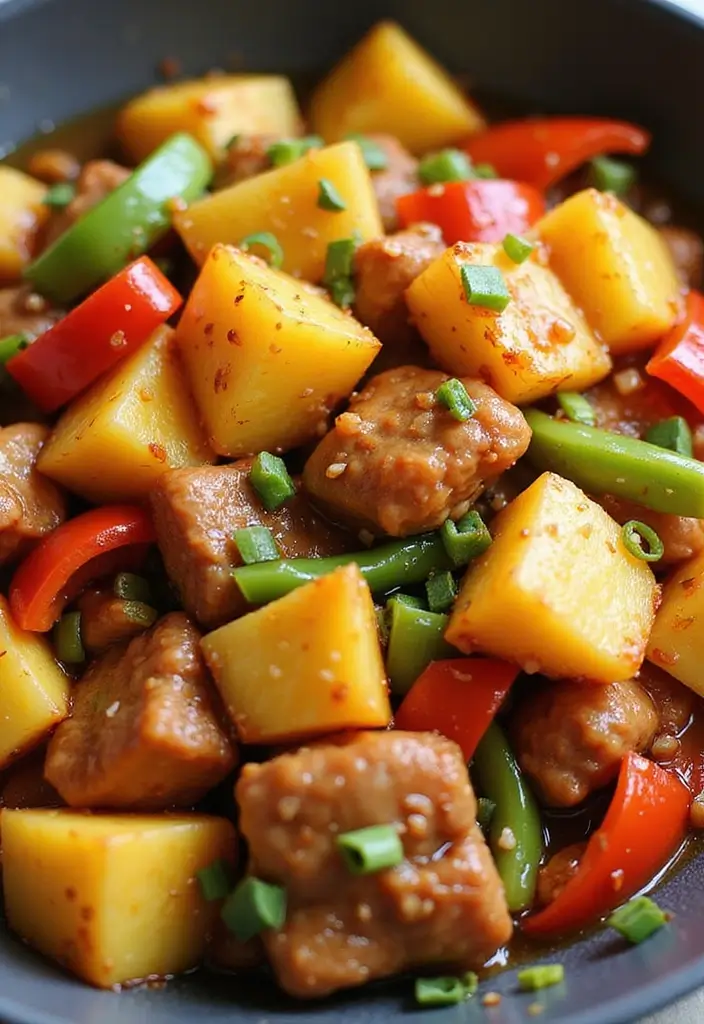 30 Thai Pork Stir Fry Recipes Full of Flavor 8 30 Thai Pork Stir Fry Recipes Full of Flavor - 2. Sweet and Sour Pineapple Pork Stir Fry