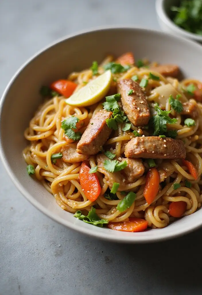 30 Thai Pork Stir Fry Recipes Full of Flavor 141 30 Thai Pork Stir Fry Recipes Full of Flavor - 21. Thai Egg Noodle and Pork Stir Fry