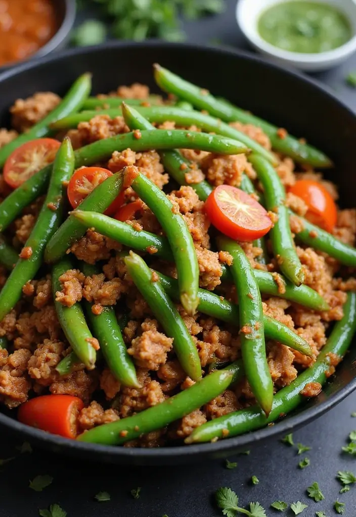 30 Thai Pork Stir Fry Recipes Full of Flavor 15 30 Thai Pork Stir Fry Recipes Full of Flavor - 3. Spicy Thai Pork and Green Bean Stir Fry