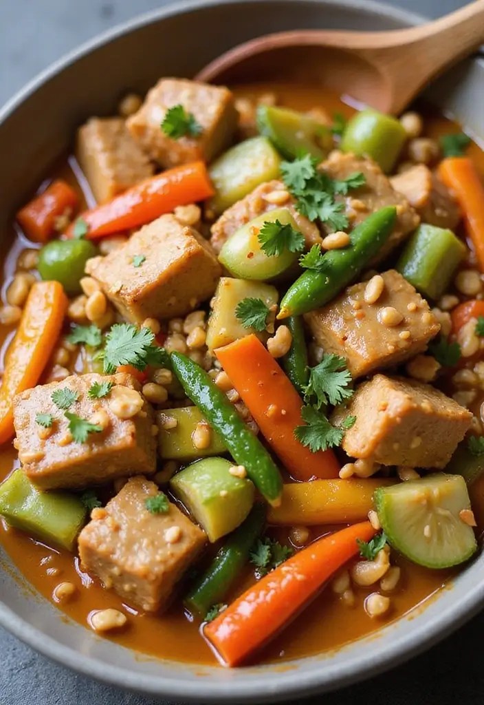 30 Thai Pork Stir Fry Recipes Full of Flavor 22 30 Thai Pork Stir Fry Recipes Full of Flavor - 4. Thai Peanut Pork Stir Fry