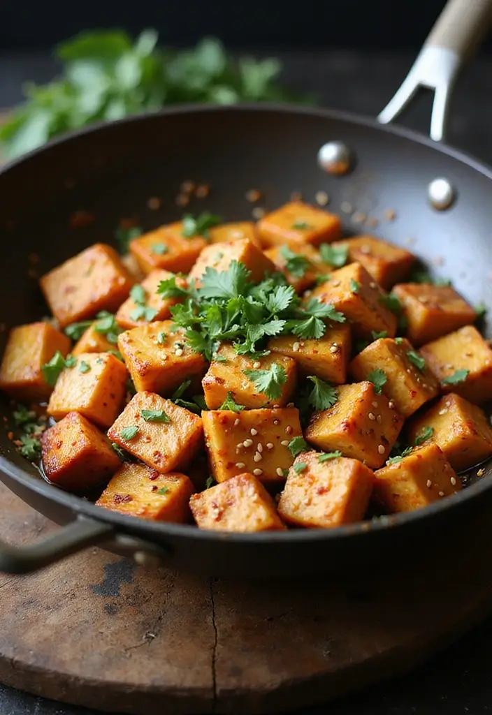 30 Tofu Stir Fry Recipes for Vegans and Vegetarians 1 30 Tofu Stir Fry Recipes for Vegans and Vegetarians - 1. Spicy Garlic Tofu Stir Fry