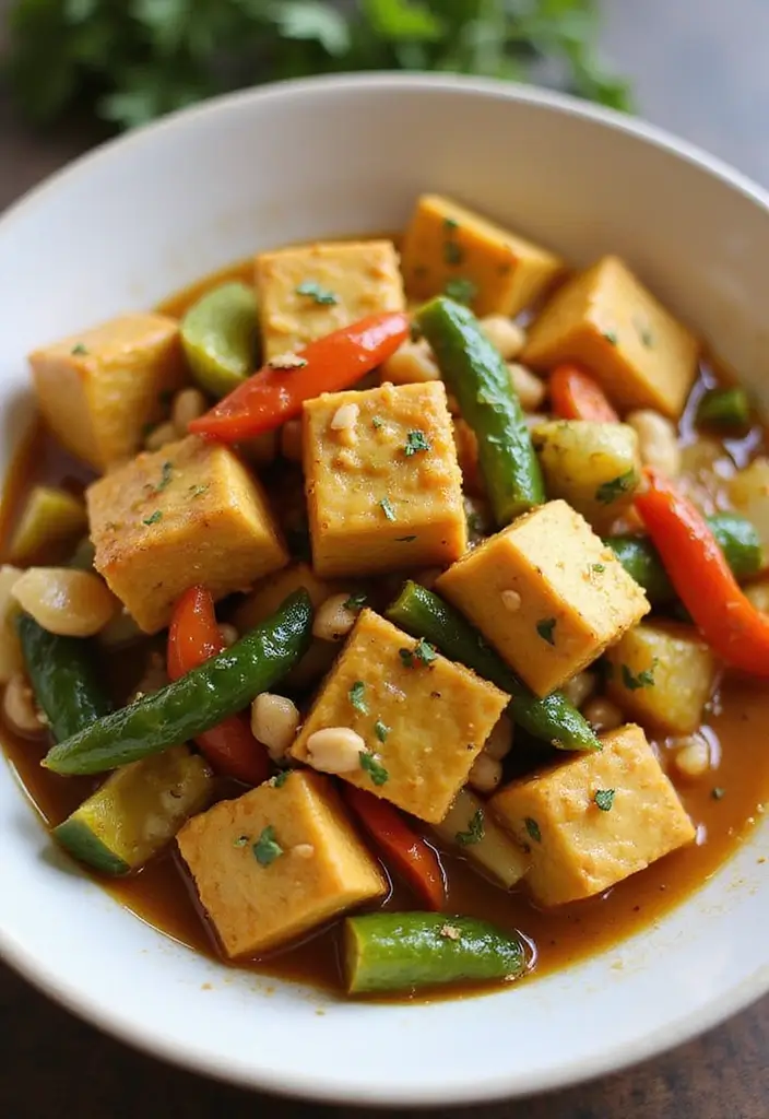 30 Tofu Stir Fry Recipes for Vegans and Vegetarians 127 30 Tofu Stir Fry Recipes for Vegans and Vegetarians - 19. Curry Peanut Tofu Stir Fry