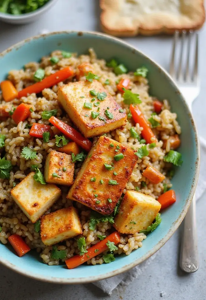 30 Tofu Stir Fry Recipes for Vegans and Vegetarians 57 30 Tofu Stir Fry Recipes for Vegans and Vegetarians - 9. Vegetable Fried Tofu Rice